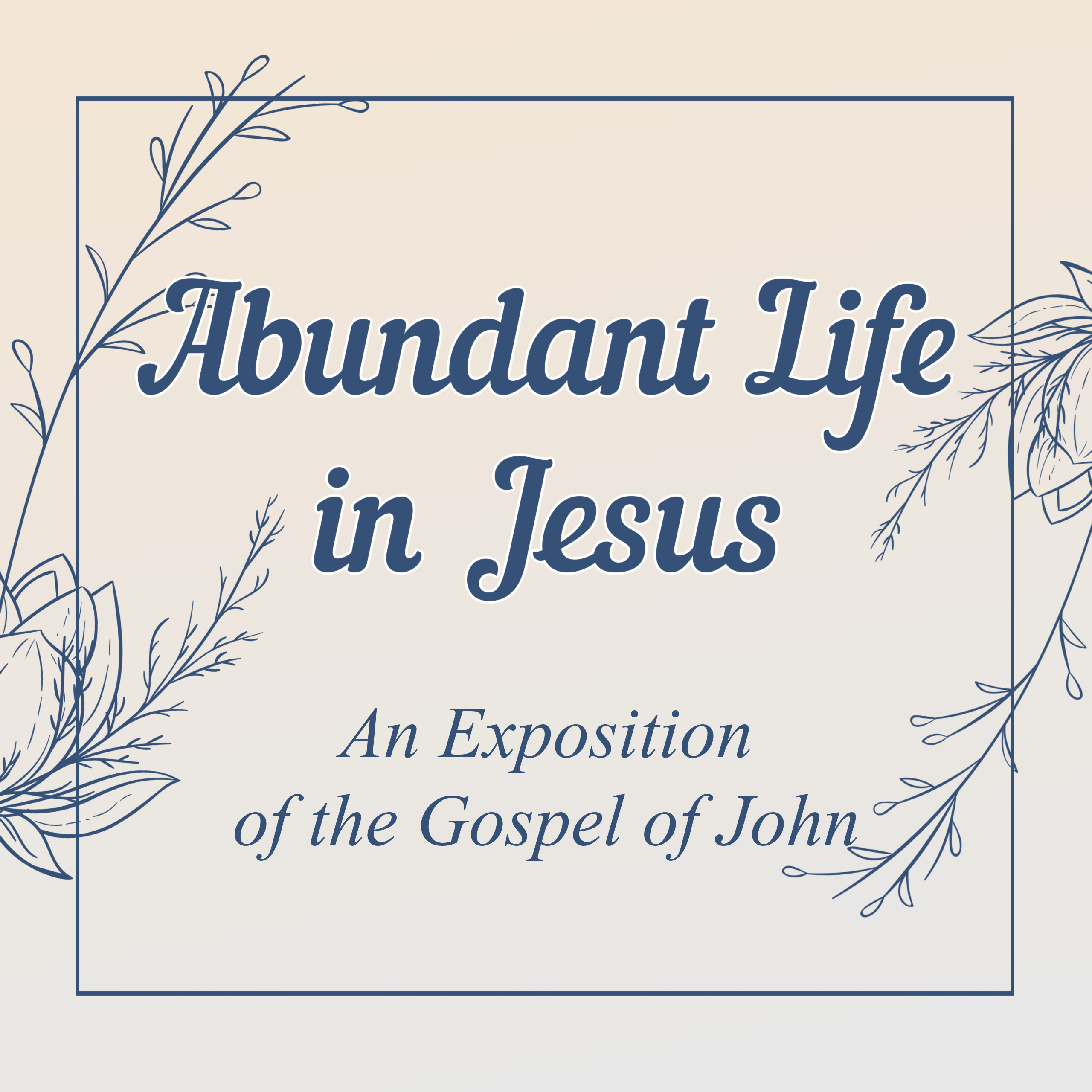 Sermon Series: Abundant Life in Jesus: An Exposition of the Gospel of John